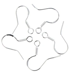 50Pcs/25 Pairs 925 Sterling Silver DIY Earring Hooks Ball Jewelry Making Accessories Ear Wire Earrings Findings