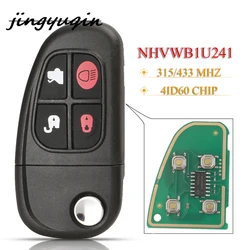 Jingyuqin 4 Bottoni Chiave A Distanza Intelligente Per Auto Fob 315/433mhz 4d60 Chip Per Jaguar X-Type S-Type 1999-2009 XJ XJR 2002-2008 NHVWB1U241