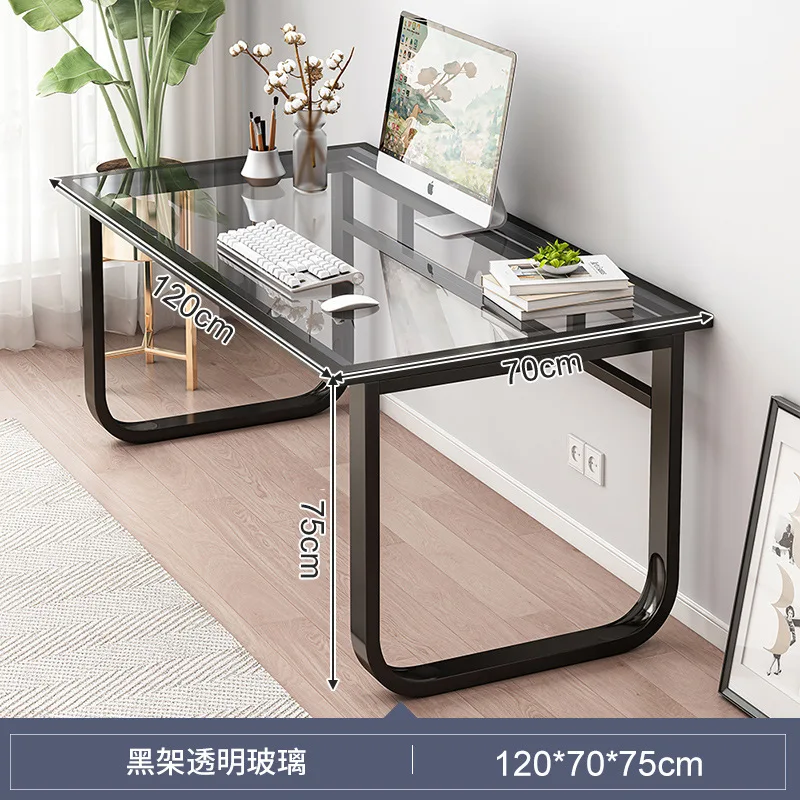 Aoliviya Official New Design Style Computer Desk Desktop Tempered Office Glass Table Modern Simple Student Desk Home Desk Table