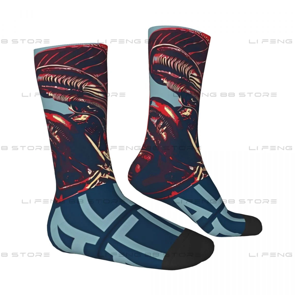 Alien Movie Xenomorph Unisex Winter Socks Hip Hop Happy Socks Street Style Crazy Sock