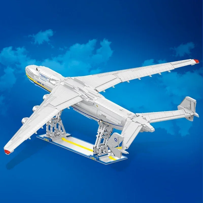 Moc blocos de construção grande aeronave de transporte An-225 modelo avião de aviação 57014 tijolos brinquedos 5350 pçs para crianças presente conjunto