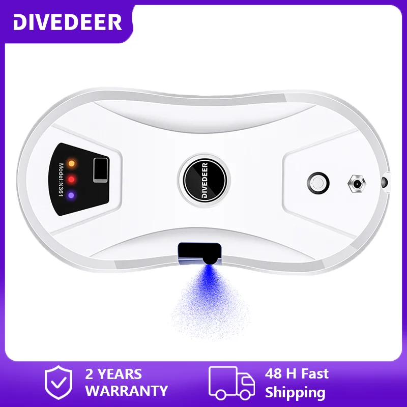 DIVEDEER Window Cleaner 5600PA High Suction Electric Spray Window Cleaner Anti Fall Remote Control Cleaner