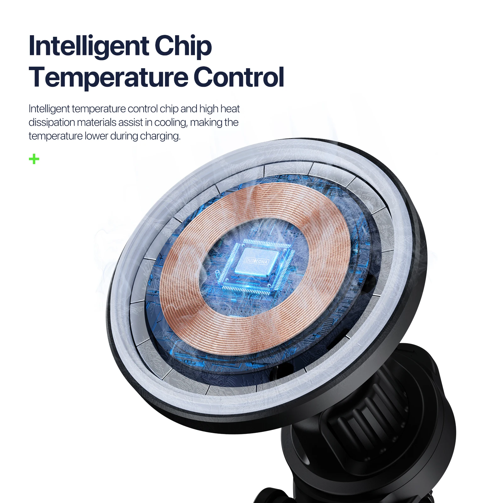 شاحن سيارة لاسلكي مغناطيسي شفاف مع Qi2 2X شحن سريع حامل هاتف سيارة مغناطيسي بفتحة تهوية لاسلكية