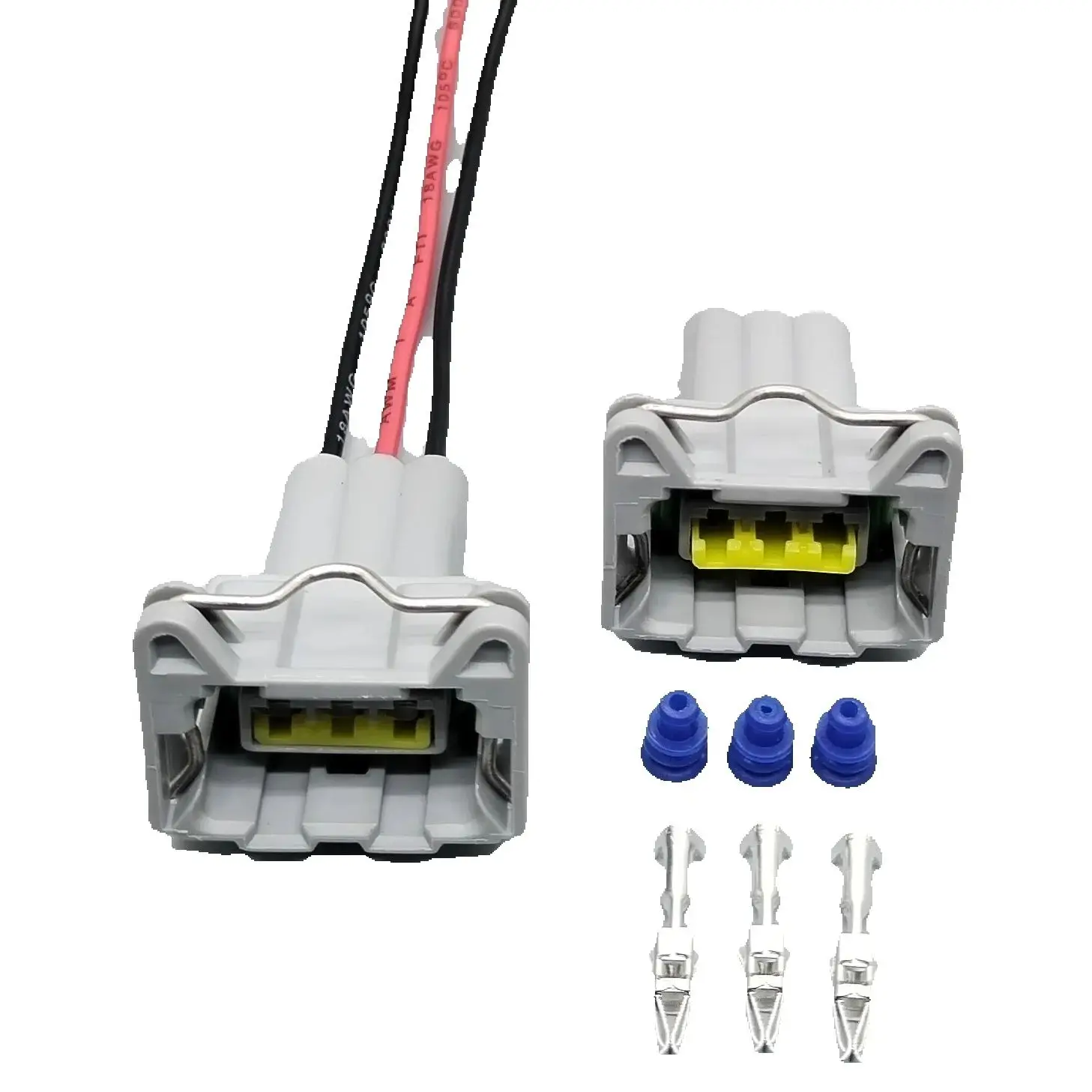 shhworldsea 3 Pin 3.5mm Way Female 368215-1 Waterproof Gray Gearbox Automobile Knock Sensor Plug Wire Connector