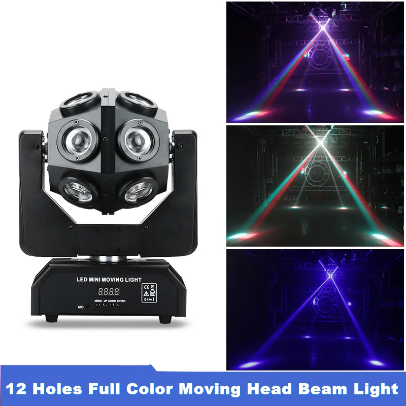 12x10w RGBW 4in1 LED Beam Light Football Light DMX512 Football Moving Head Light Professional For DJ Bar Show Party Stage Light