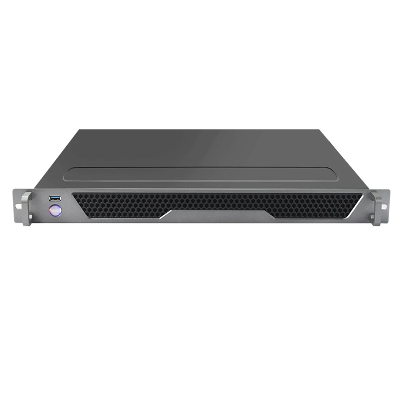 1u industrial control chassis aluminum panel atx motherboard small 1u power supply multi hard disk 2 fan rackmount server