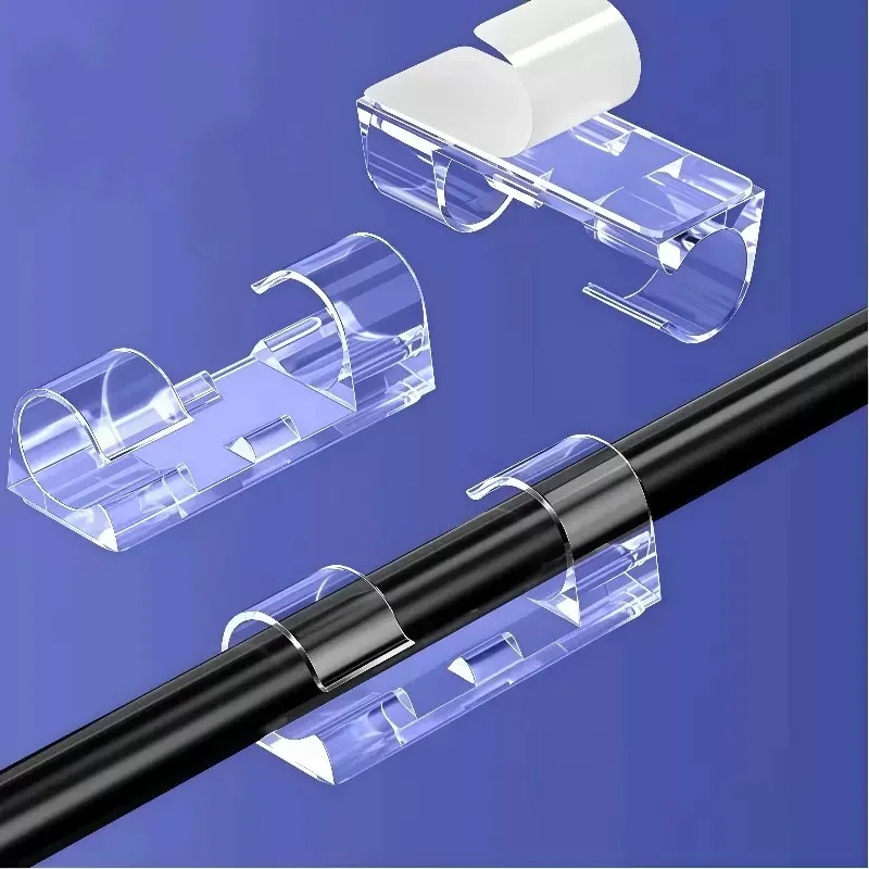 

Cable Clips Organizer Drop Wire Holder Cord Management Self-Adhesive Cable Manager Fixed Clamp Wire Winder For Home Office Car