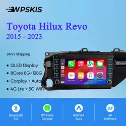 Android 14 8G Ram For Toyota Hilux 2015 2018 2022 Car Multimedia Video Music Gps Navi Monitor Auto Radio Head Unit Tape recorder