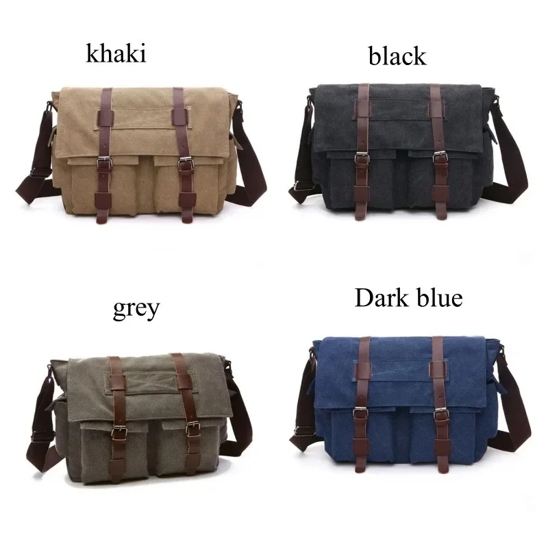 Men Trip Bag Canvas Travel Tote Luggage Bag Large Capacity Shoulder Bag