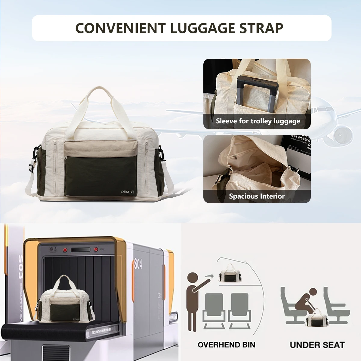 Travel Bag with Large Capacity for Business Trips, Short-Distance Travel, Portable Men's Luggage Bag, Women's Multifunctional Fitness Bag with Shoe Compartment, Fashionable