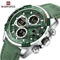 Reloj militar NAVIFORCE para hombre, cronógrafo multifunción deportivo, resistente al agua hasta 3ATM, con alarma, indicador de día y fecha, reloj de regalo para hombre