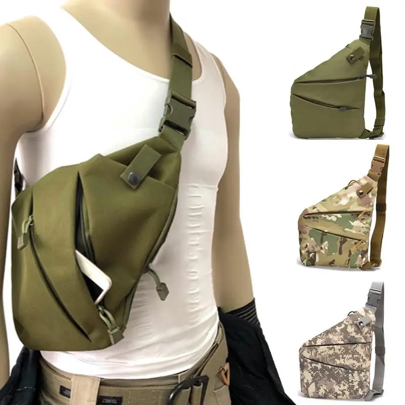 Outdoor Tactical Storage Gun Holster Shoulder Bags Men Anti-theft Chest Bag Nylon Sports Hunting Crossbody Pistol Bag