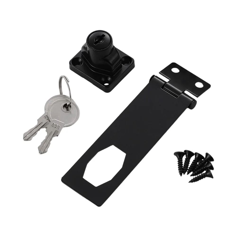 Sliding For Door Latch Padlock with Key Stainless Steel for Cabinets Drawers and For Door Latches Zinc Alloy Build