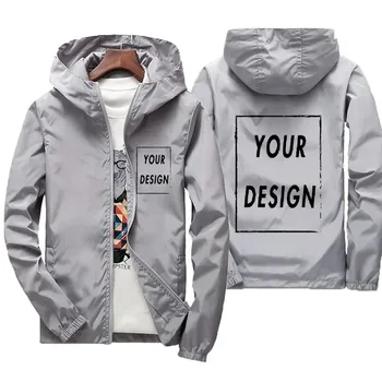 Autumn Jacket with Custom Frame Logo Men's Warm Waterproof Windbreaker Fashion Casual Black and Red Outdoor Green Jacket 3