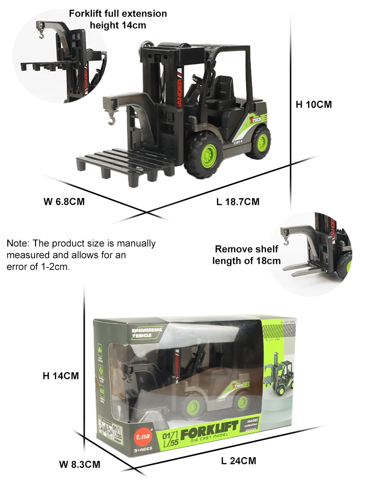 1:55 Mini inerziale tirare indietro ingegneria auto giocattoli bambini gru carrello elevatore auto bambini primi giocattoli educativi per i regali di compleanno