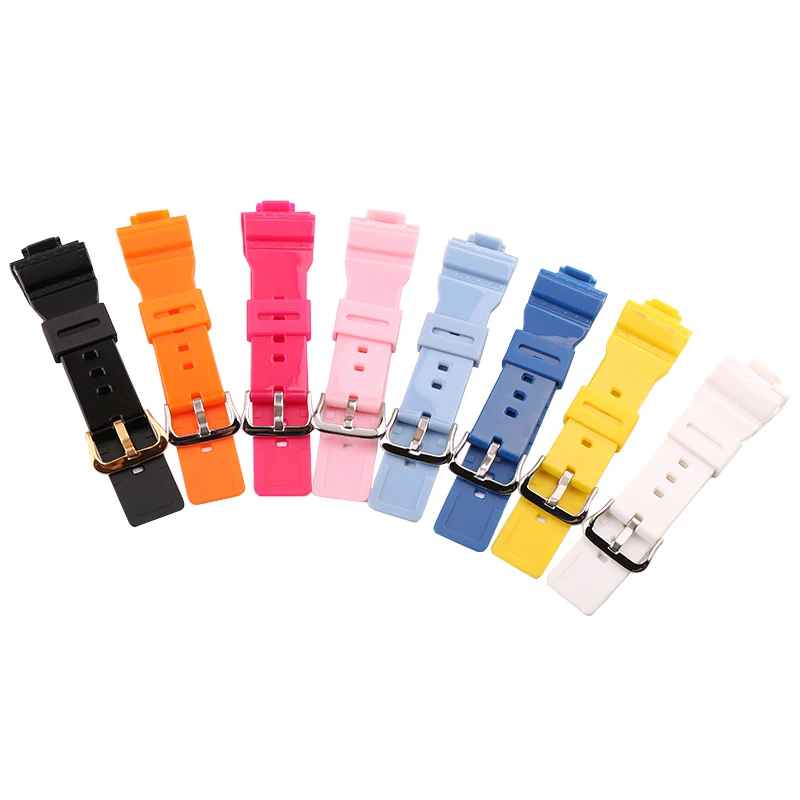 

The watch strap accessories are compatible for Casio BABY-G BA-110 111 112 120 100 Resin brightfaced women's wristband bracelet