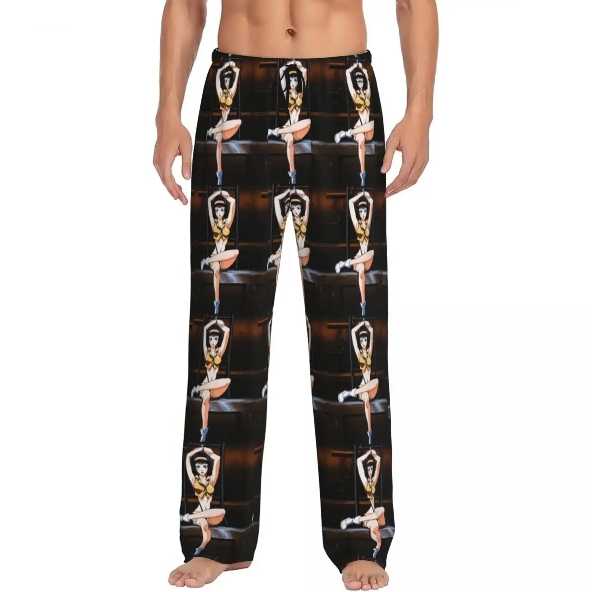 calcas-de-pijama-personalizadas-cowboy-bebop-anime-homens-manga-de-desenho-animado---calcas-de-dormir-elasticas-lounge-sleep-com-bolsos