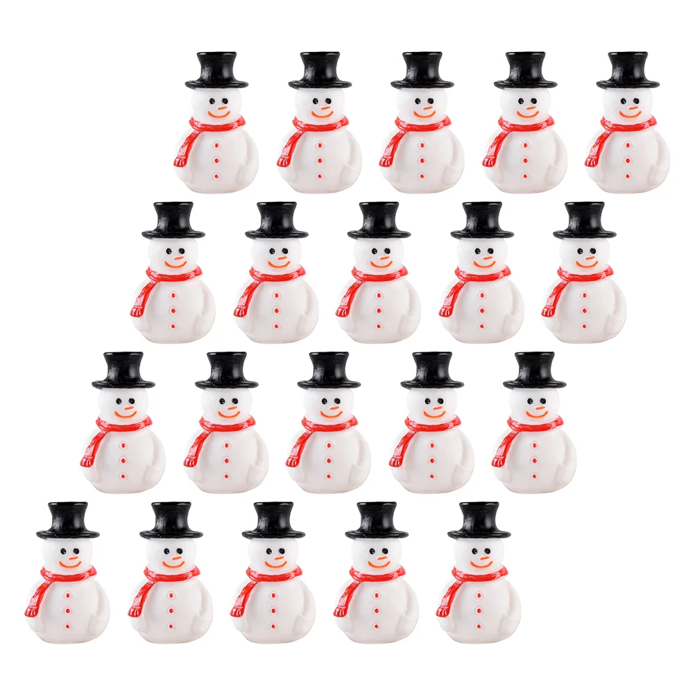 20 Pcs Snowman Mini Ornaments Party Decors Fake Micro Landscaping Snowflake Projector Lights Outdoor Xmas Decorations