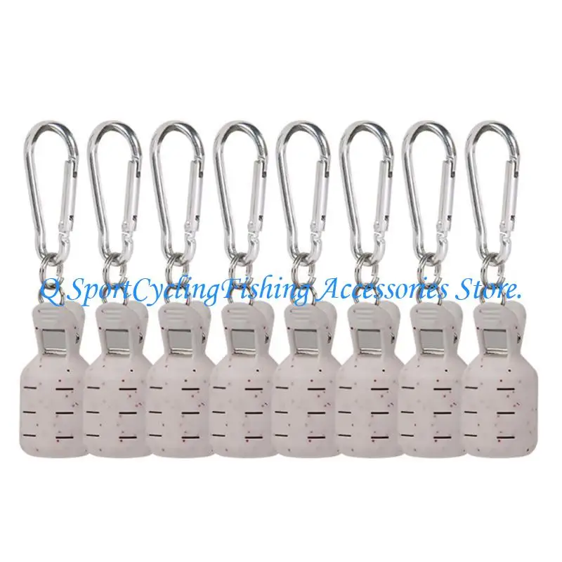 

8 шт., защита для приманок для кальмаров с карабином, крышки для крючков для рыбалки и креветок