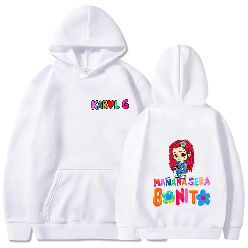 Karol G Manana Sera Bonito Hoodies for Men Women Sudadora Couples Hooded Printed Multicolour Long Sleeve Fashion Streetwear Y2k