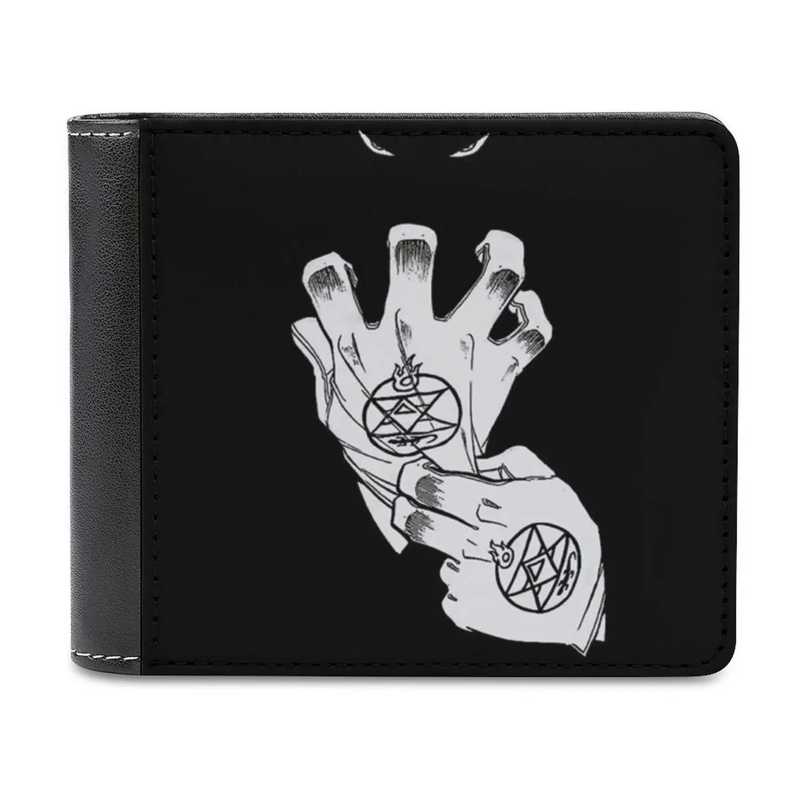 

Пламенный алхимик, модный кошелек для кредитных карт, кожаные кошельки, персонализированные кошельки для мужчин и женщин, стальной алхимик