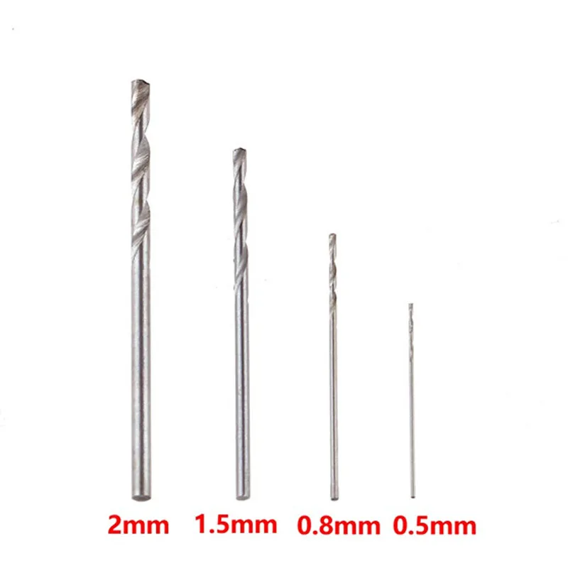 HSS Drill Bits 10Pcs/Set 0.5mm 0.8mm 1.5mm 2.0mm Mini Drill Twist Drill Bits Set for Woodworking Plastic And Aluminum