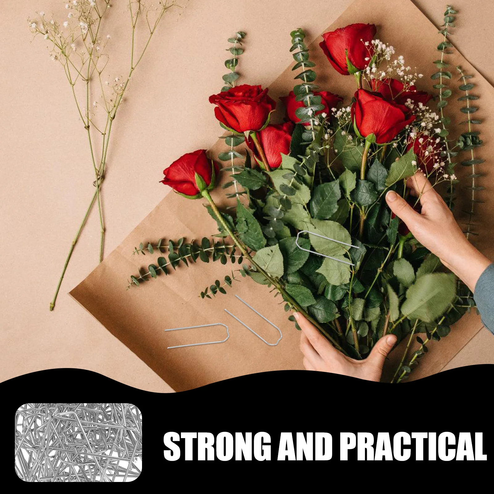 

200Pcs Flower Pins Metal Floral Nails Sharp Tips Rust-Resistant for Flower Arrangement and Wreaths Floral Pins