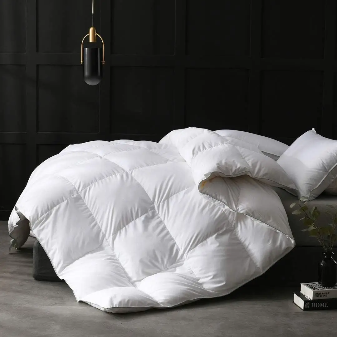 

Oversized King Size Heavyweight Feathers Down Comforter for Winter Weather/Sleeper - Ultra-Soft High Fill-Power Hotel Collection