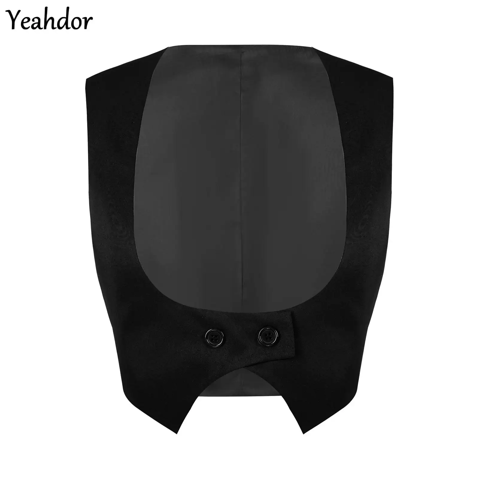 Women Asymmetrical Suit Vest Lady Sleeveless Button Waistcoat Tops for Office Formal Business Slim Fit Cropped Blazer Vests