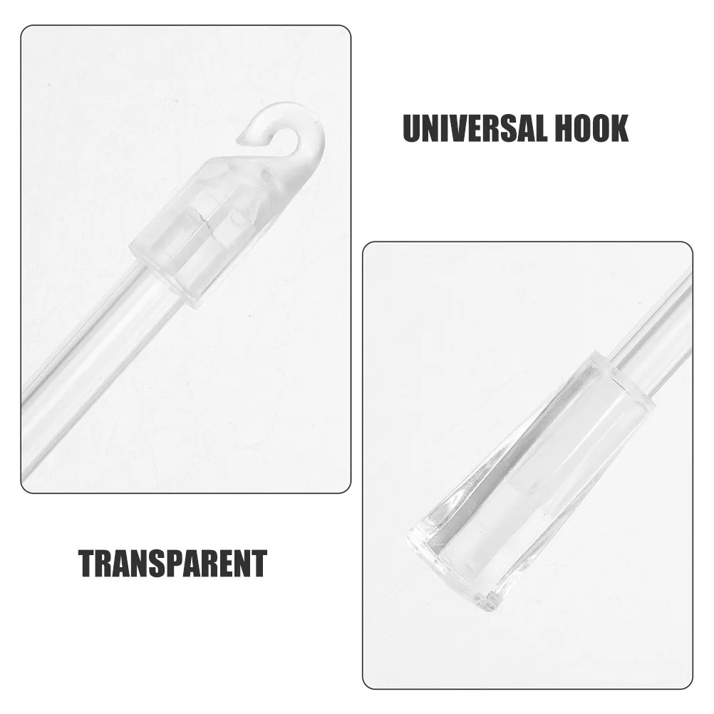 6Pcs 21inch Clear Blind Wand Tilt Rod Replacement Parts for Vertical Blinds Easy Installation Home Improvement
