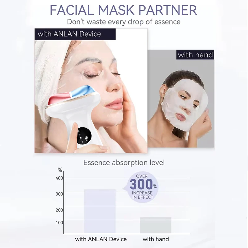 7-color LED Photon Therapy Facial Cold and Hot Compress Neck Beauty Device EMS Microcurrent Lifting Chin Massage Instrument