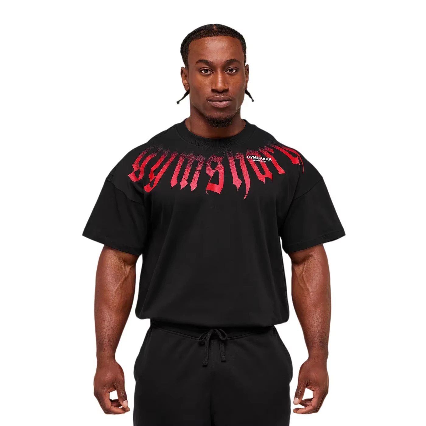 2026 Hot Sale GYM Short-sleeved T-shirts Fitness Campaign Loose Male Version To Cotton T-shirt SHARK