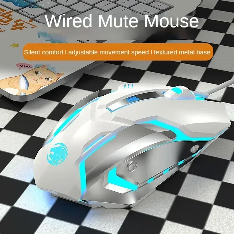 New Wired Mechanical Mouse G3 3200Dpi Metal Base RGB Human Sports Learning Gaming Mouse Office Laptop Gaming Accessories