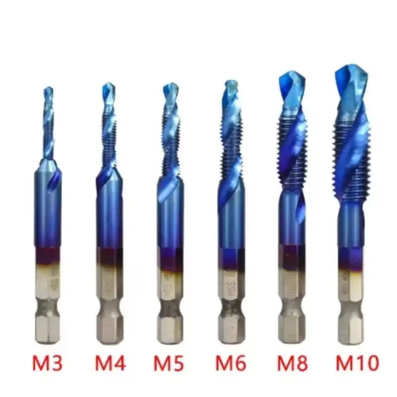 652F 6PIECE HIGH SPEED METIC TAP SET 3 TITANIUMS مطلي بالمتانة والعروض المحسنة