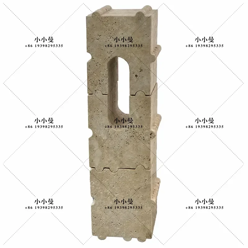 Natural Marble Rice White Hole Three Piece Combination Decoration Modern Simple Light Luxury Coffee Table Living Room