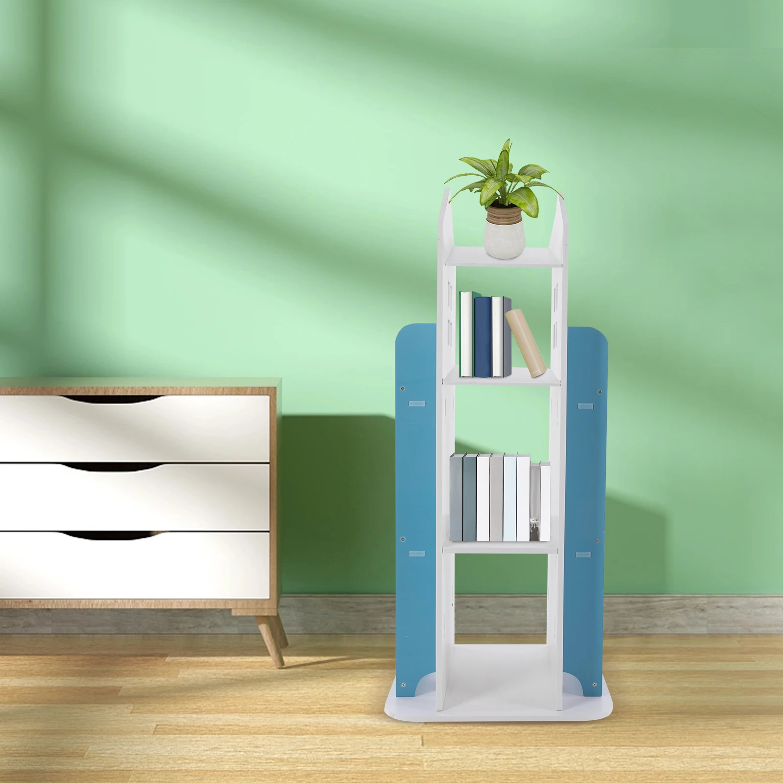 

Вращающаяся книжная полка House Size 95*41*41, синяя, детская, из ПВХ и древесно-пластиковой доски