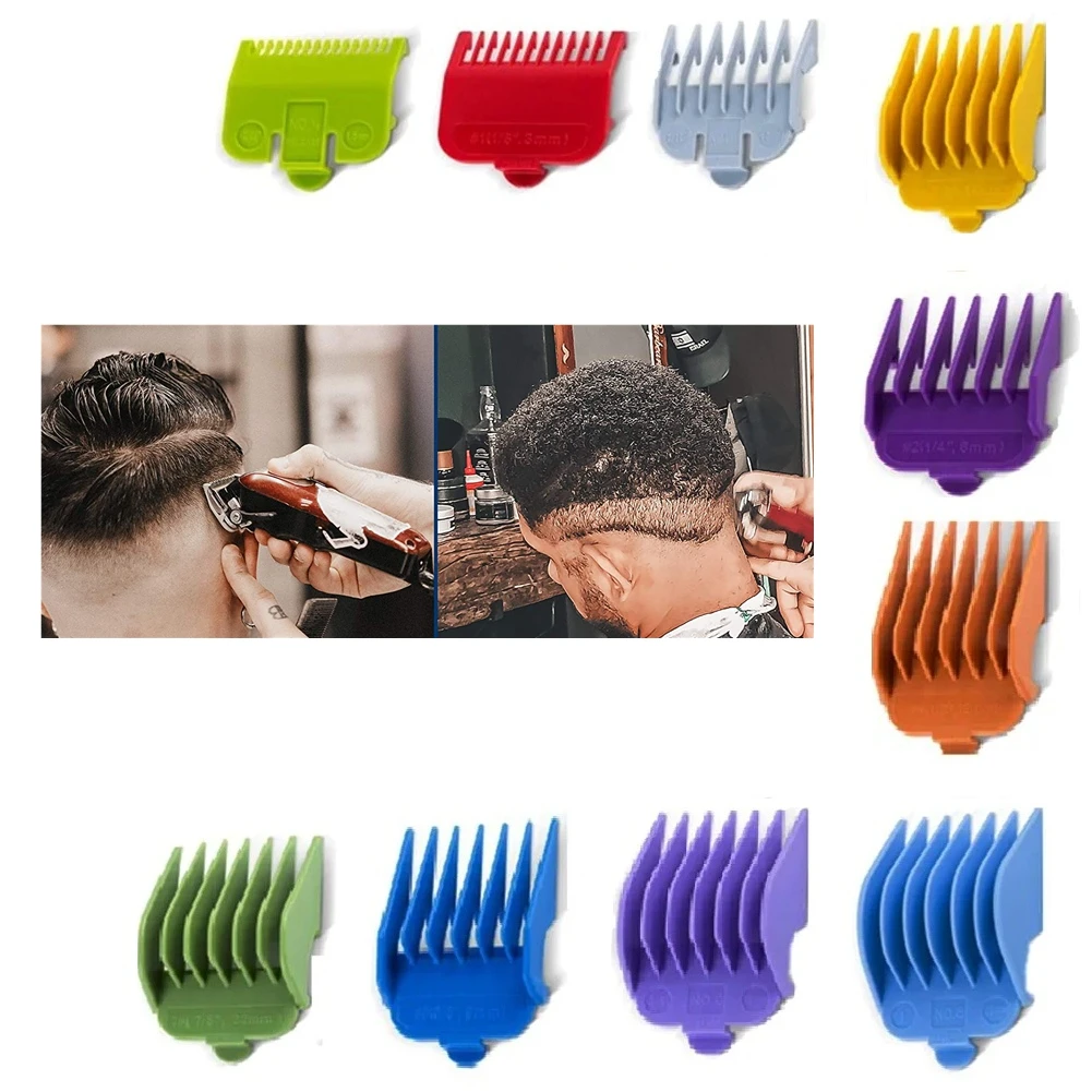 10PCS 1.5mm-25mm Hair Clipper Limit Comb Guide Attachment Set For Wahl/kemei/VGR/wmark Hair Clipper Shaver Haircut Accessories image 3