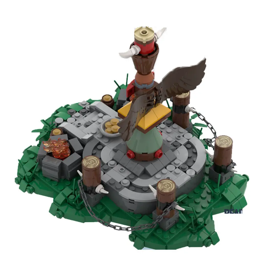 Juego de bloques de construcción modelo Tauren para niños, juguete de ladrillos para armar, serie MOC Tauren Totem, juego de arquitectura, 447 piezas, MOC-57476