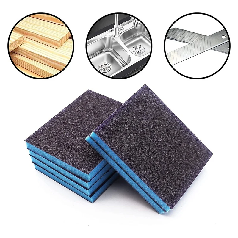 ฟองน้ำขัด,16ชิ้น Sanding Blocks, Reusable และล้างฟองน้ำทรายชุดสำหรับพลาสติก,ไม้,โลหะ