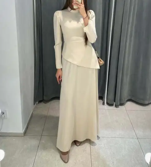 

Spring Festival Women's Elegant French Temperament Slim Fit Set Skirt 2025 New Splicing Fashionable Clothing