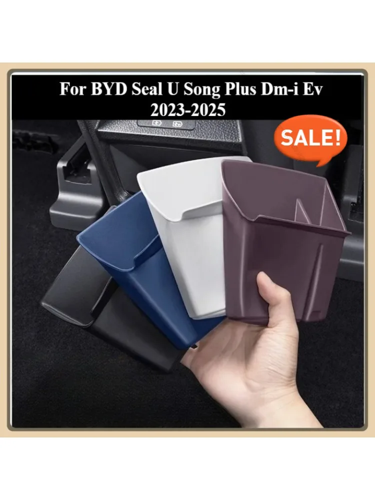 Pour BYD Seal U Song Plus Dm-i Ev 2023-2025 boîte de rangement de siège arrière de voiture organisateur bacs de Console centrale sacs de rangement de déchets de siège arrière