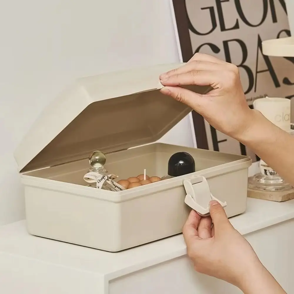 Multi-functional Storage Box Large Capacity Plastic Tool Box Portable Dust-proof Travel Suitcase Cosmetics Storage