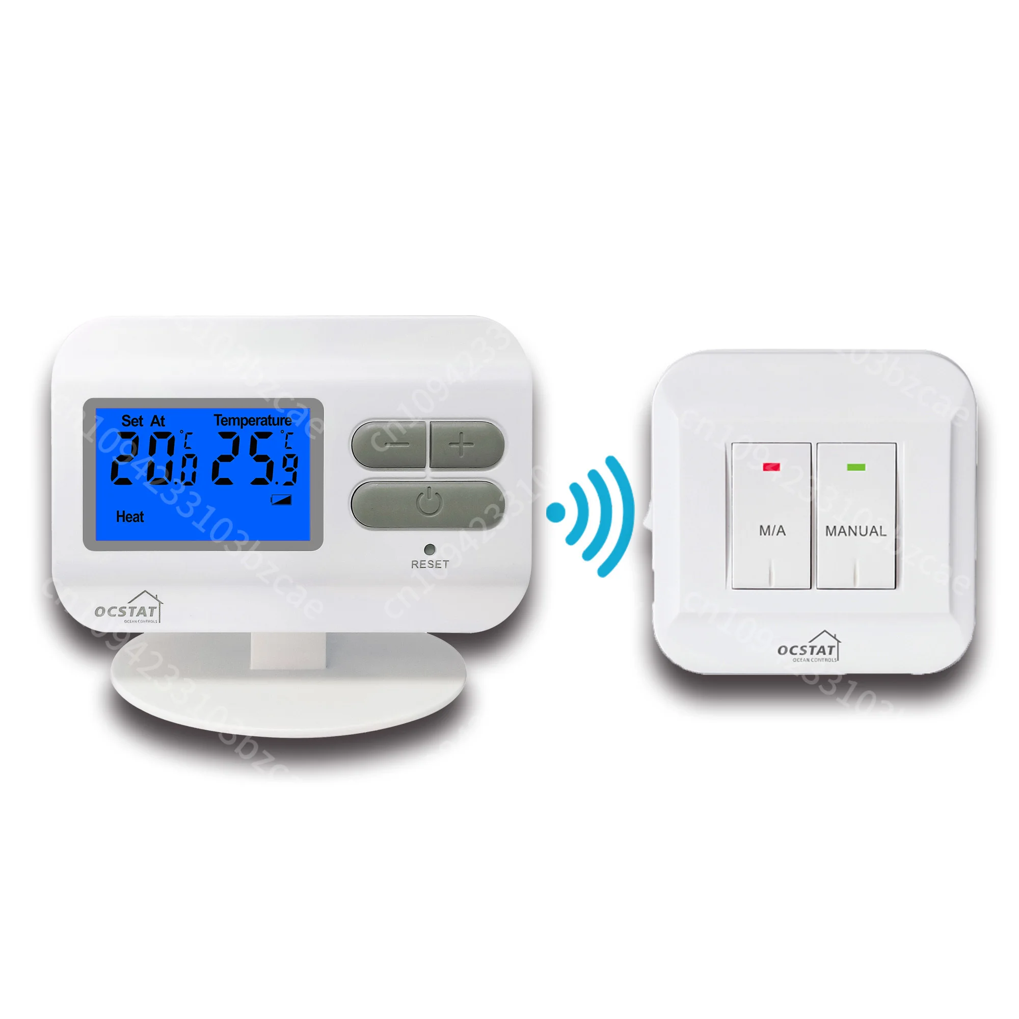 230V 868Mhz Non-programmable RF Wireless Electronic  Heating and Cooling Battery Thermostat