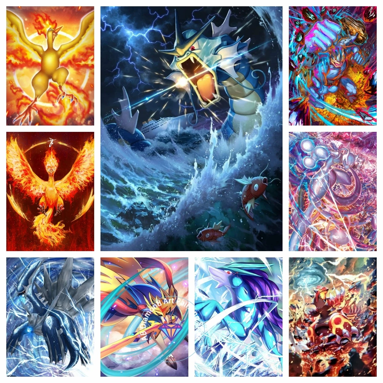 

Pokémon Charmander 5D DIY AB Diamond Painting Kit Diamond Embroidery Handmade Art Cartoon Anime Children's Gift Home Decoration