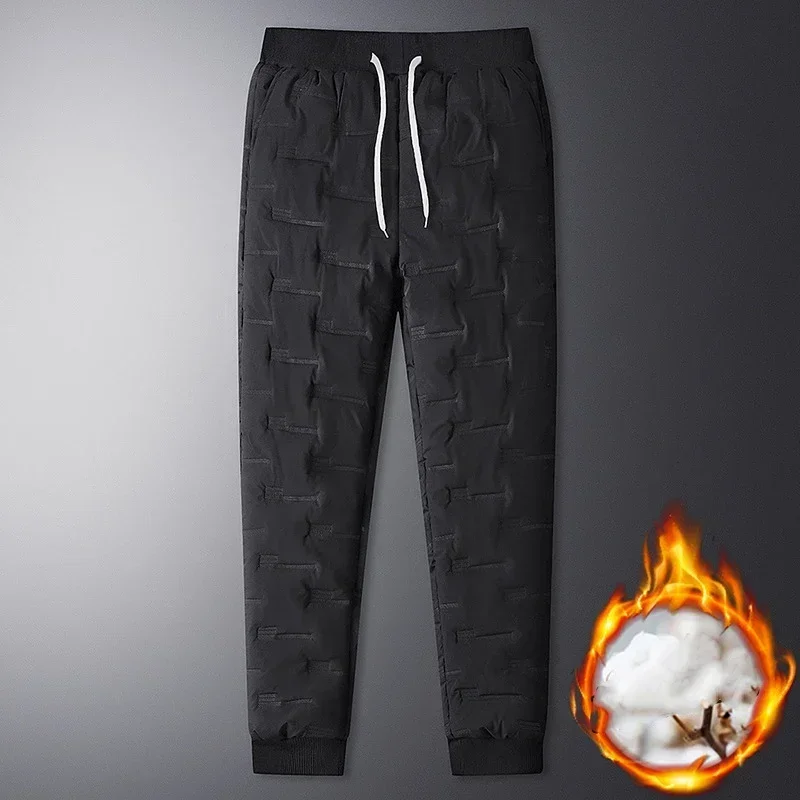 2024 Nieuwe Lam Pluche Casual Broek Buiten Wandelen Sport Winddicht En Warme Broek Met Rechte Pijpen Winter Pluche Verdikte Broek L-7XL