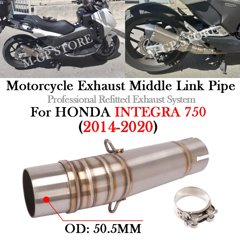 Slip-On dla HONDA INTEGRA750 INTEGRA 750 2014 - 2020 wydech motocykla zmodyfikuj tłumik 51MM ucieczka Moto Connect rura łącząca środkowa