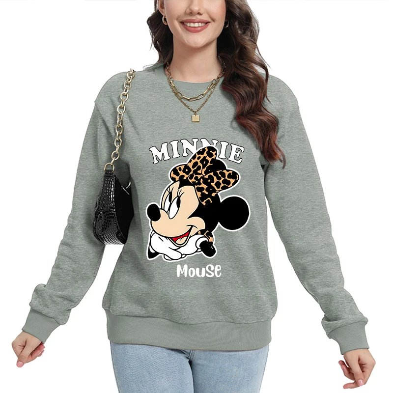 Girl Clothing New Y2k Hoodies Trendy Womens Sweatshirts Disney Mickey Mouse Print Pullover Long Sleeve Tops Fall Clothes 2025
