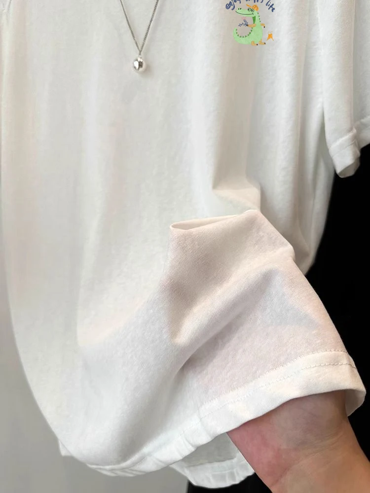 الكورية Sle فريدة من نوعها خفيفة الوزن عارضة ort Sve تي شيرت الرجال الصيف Faion فضفاض جميل أعلى الرطوبة ng جولة Ne #5