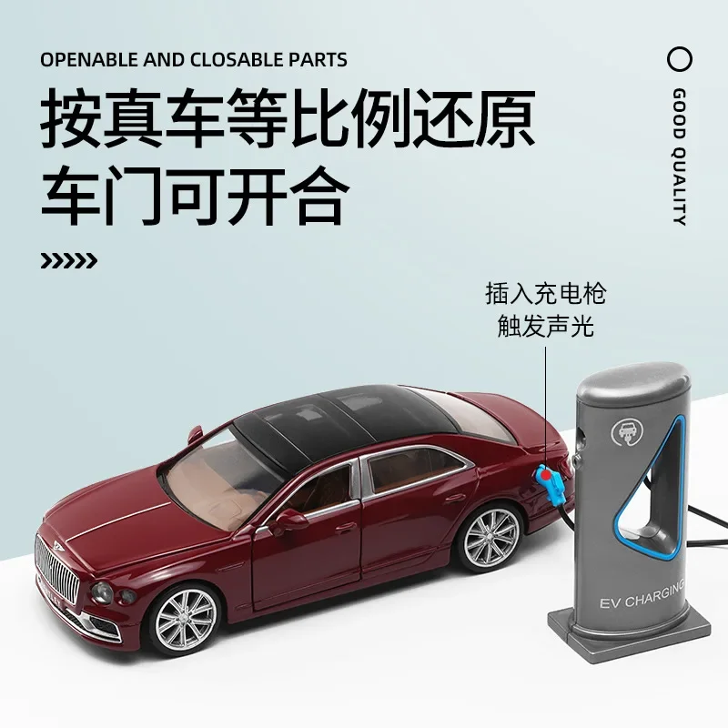 1:38 Bentley Flying Spur High Simulation Diecast Metal Alloy Model car Sound Light Pull Back Collection Kids Toy Gifts