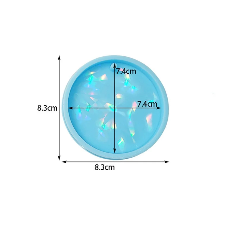 Stampo in Silicone in resina epossidica di cristallo portachiavi rotondo formato Laser olografico fai da te